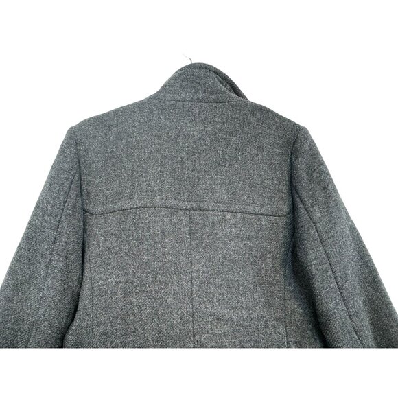 Banana Republic Womens Wool Blend Toggle Coat XS Gray Cross Zipper - Picture 10 of 10